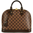 ルイヴィトン LOUIS VUITTON アルマ PM ハンドバッグ ダミエ エベヌ N53151 ブラウン FL0190 レディース【中古】