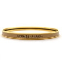 エルメス HERMES エマイユ PM バングル カフ メタル ベージュ サーブル【中古】