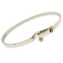 ティファニー Tiffany&Co. フック&アイ バングル カフ K18 12.5g ゴールド SV925 シルバー【中古】(4)