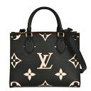 ルイヴィトン LOUIS VUITTON オンザゴー PM ハンドバッグ 2WAY モノグラム アンプラント M45659 ブラック RFID ショルダーバッグ...