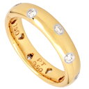 ティファニー Tiffany&Co. ドッツ リング 指輪 ダイヤモンド 約9号 K18YG 5.1g Pt950【中古】