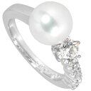 ミキモト MIKIMOTO パール リング 指輪 アコヤ真珠g Pt950 ダイヤモンド 0.30ct【中古】
