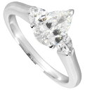グラフ GRAFF ペアシェイプ リング 指輪 ダイヤモンド 0.70ct 約8.5号 Pt950 4.5g F/VVS2/EX プラチナ レディース【中古】