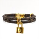 ルイヴィトン LOUIS VUITTON ブラスレ キープイット トゥワイス ブレスレット モノグラム キャンバスg M6640E ブラウン ゴールド金具 BC...