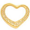 ティファニー Tiffany&Co. オープンハート ペンダントトップ ダイヤモンド K18YG 8.5g イエローゴールド エルサペレッティ レディース【中古...