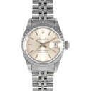 ロレックス ROLEX 69240 オイスター パーペチュアル デイト 腕時計 自動巻 シルバー文字盤 エングレーブドベゼル レディース【中古】