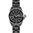 シャネル CHANEL H1625 J12 腕時計 クォーツ ブラック文字盤 12P ダイヤ セラミック 33mm レディース【中古】
