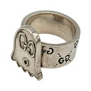 グッチ GUCCI ゴースト リング 指輪 SV925 24.1g ロゴ 約25号【中古】