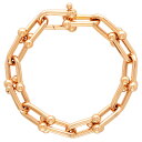 ティファニー Tiffany&Co. ハードウェア ラージリンク ブレスレット ローズゴールド 35.6g K18RG【中古】