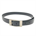 ルイヴィトン LOUIS VUITTON サンチュールミラージュ ベルト レザー 98cm M9831 ブラック シルバー金具 CA1122 ユニセックス【中古】