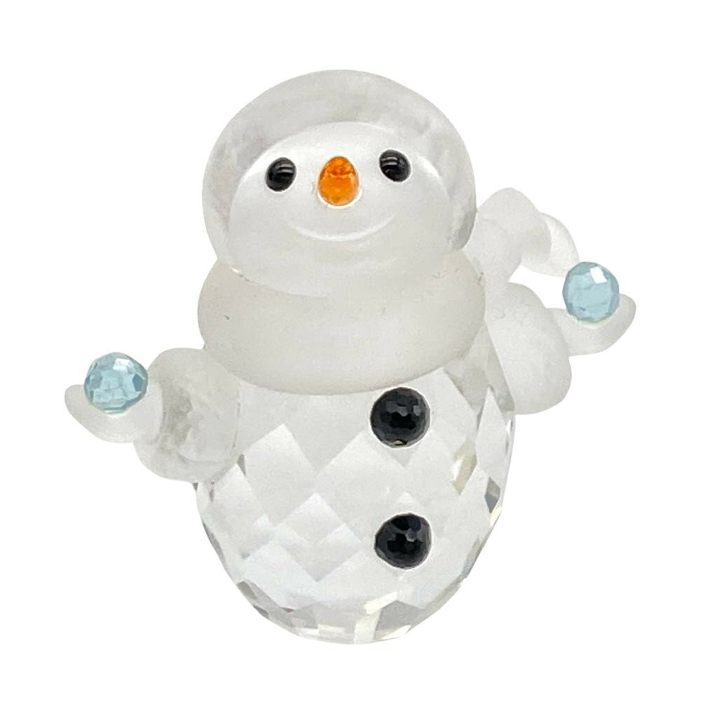 スワロフスキー SWAROVSKI ミニスノーマン オブジェ 置物 624572 クリア【中古】