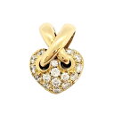 ショーメ CHAUMET リアン ドゥ ハート パヴェ ペンダントトップ ダイヤモンド K18 3.3g ゴールド【中古】