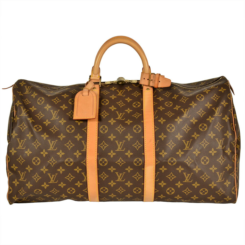 ルイヴィトン LOUIS VUITTON キーポル55 ボストンバッグ モノグラム キャンバス M41424 ブラウン ゴールド金具 MI9910【中古】