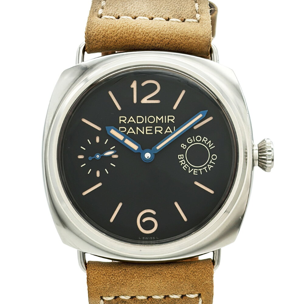 パネライ PANERAI PAM00992 ラジオミール 8デイズ 腕時計 手巻 ブラック文字盤 SS メンズ【中古】