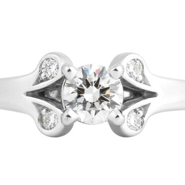 カルティエ Cartier ダイヤモンド 0.19ct(E/VVS1/3EX) バレリーナ ソリテール リング Pt950 #48 N4197600【中古】