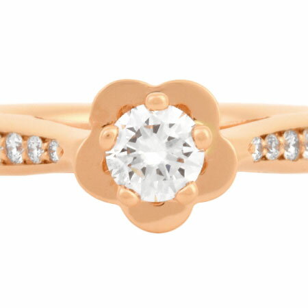 シャネル CHANEL カメリア ダイヤモンド 0.25ct(D/VVS1/EX) ハーフサークル リング K18PG #47 J10834【中古】のサムネイル