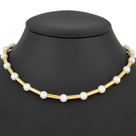 ポアレ Poiray パール 7.0mm ネックレス K18YG アコヤ真珠【中古】のサムネイル