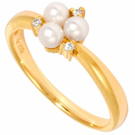 田崎真珠 TASAKI ベビーパール ダイヤモンド リング アコヤ真珠 K18YG #11.5【中古】のサムネイル