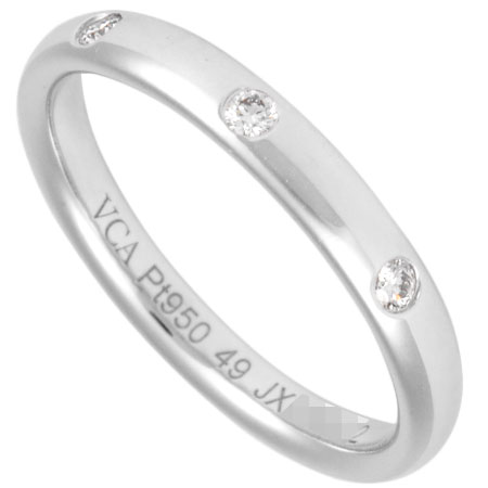 ヴァンクリーフ&アーペル Van Cleef&Arpels タンドルモン エトワール マリッジ リング 3P ダイヤモンド Pt950 #49 VCARO9Y600【中古】のサムネイル