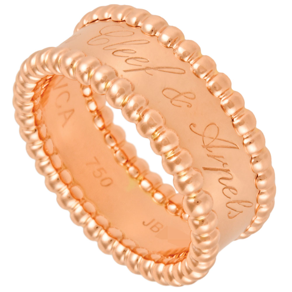 ヴァンクリーフ&アーペル Van Cleef&Arpels ペルレ シニアチュール ゴールドパール リング K18PG #51【中古】のサムネイル