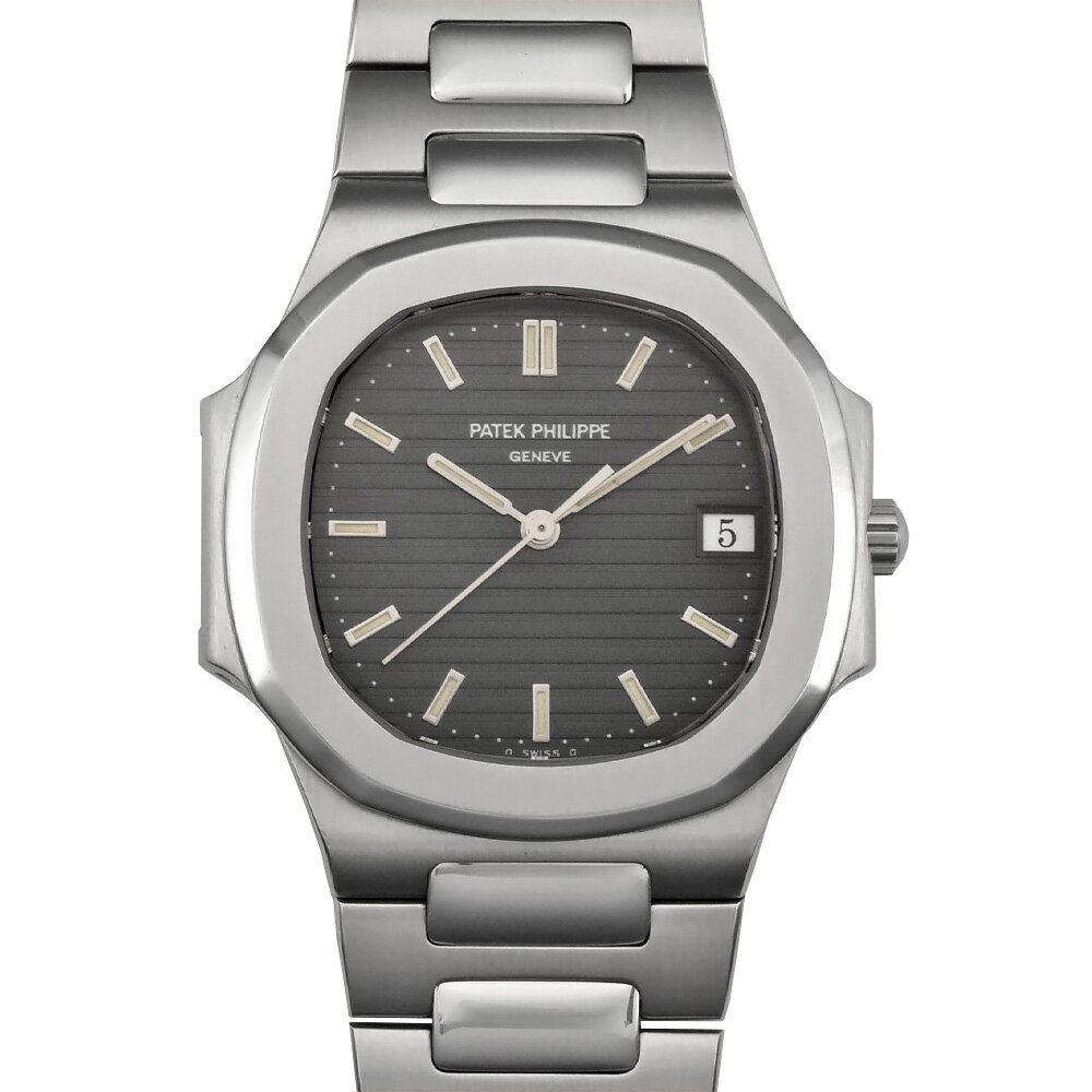 パテックフィリップ PATEK PHILIPPE ノーチラス デイト SS ボーイズ 腕時計 クォーツ ブルー文字盤 3900/1A【中古】