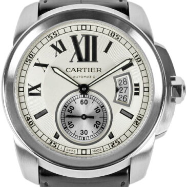 カルティエ Cartier カリブル ドゥ カルティエ シースルーバック SS メンズ 時計 自動巻 シルバー文字盤 W7100037【中古】