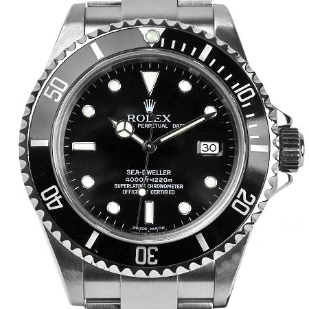 ロレックス ROLEX シードゥエラー 16600 F番 自動巻き 時計 メンズ SS 黒文字盤【中古】