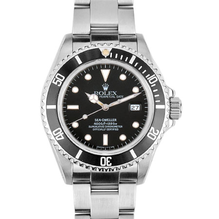 ロレックス ROLEX シードゥエラー 16600 U番 SS メンズ 時計 自動巻き 黒文字盤【中古】