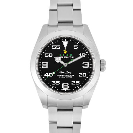 ロレックス ROLEX エアキング 116900 ランダム SS メンズ 自動巻き 腕時計 黒文字盤【中古】