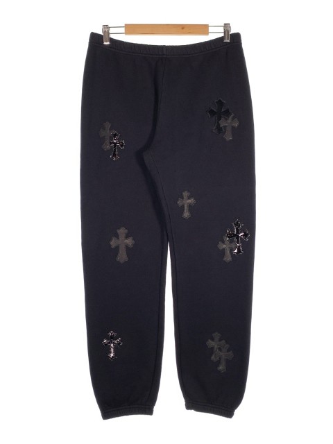 Chrome Hearts クロムハーツ Y NOT Sweat Pants ワイノット スウェットパンツ レザークロスパッチ ブラック Size M【中古】 rf