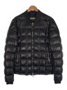 MONCLER モンクレール CHARENTE LEATHER DOWN JACKET シャランテ ラムレザー ダウンジャケット ブラック Size 5【中古】 rf