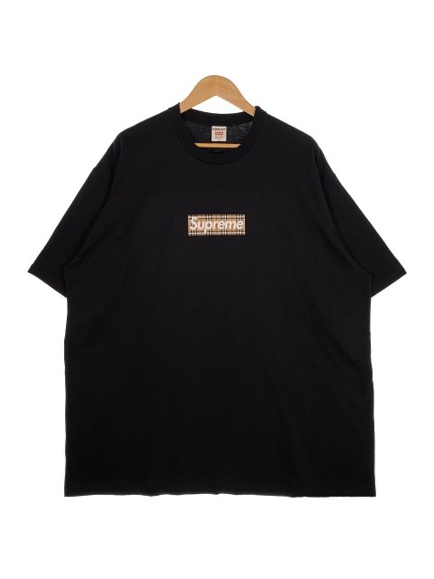 SUPREME シュプリーム × BURBERRY バーバリー 22SS Box Logo Tee ボックスロゴ Tシャツ ブラック Size XXL【中古】 rf