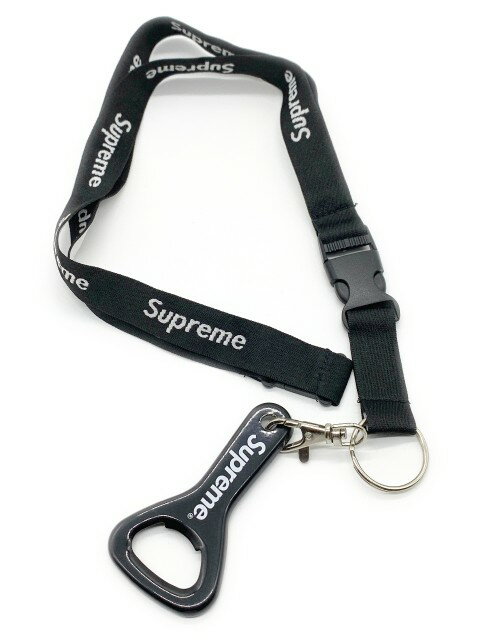 SUPREME シュプリーム 14SS Bottle Opener Lanyard ボトルオープナー ランヤード ブラック【中古】 rf