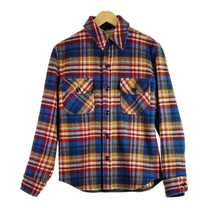 FIDELITY フィデリティ X WOOLRICH 厚手ウール CPOシャツ ジャケット チェック sizeM【中古】 rm