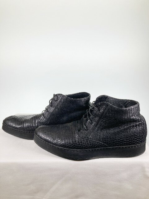 EMPORIO ARMANI エンポリオアルマーニ レザー チャッカブーツ ブラック size42【中古】 rm