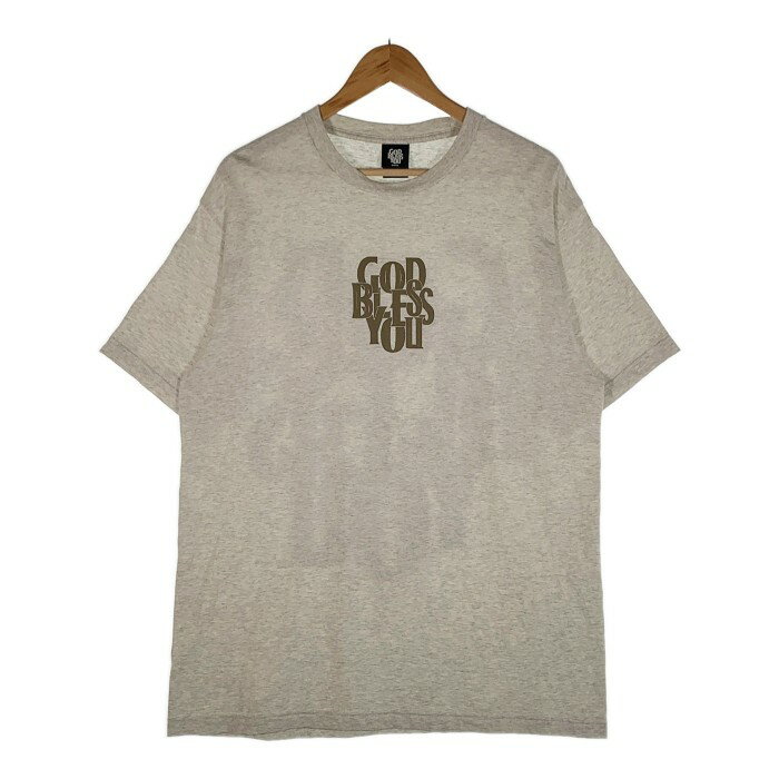 GOD BLESS YOU ゴッドブレスユー プリントTシャツ 杢グレー Size XL【中古】 rf