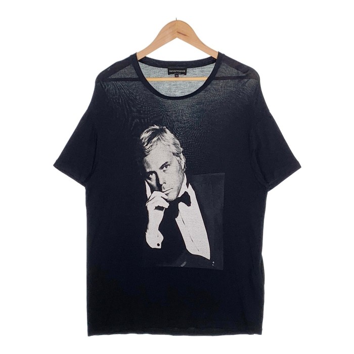 EMPORIO ARMANI エンポリオアルマーニ ジョルジオ フォトTシャツ ブラック Size M【中古】 rf