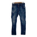 DSQUARED2 ディースクエアード TIDY BIKER JEAN バイカージーンズ デニム ペイント ダメージ加工 Size 48【中古】 rf