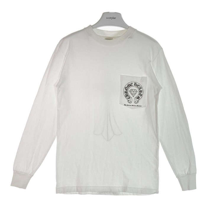 CHROME HEARTS クロムハーツ CHクロス ナショナルサイエンスミュージアム ロングTシャツ ホワイト sizeS 【中古】 rm