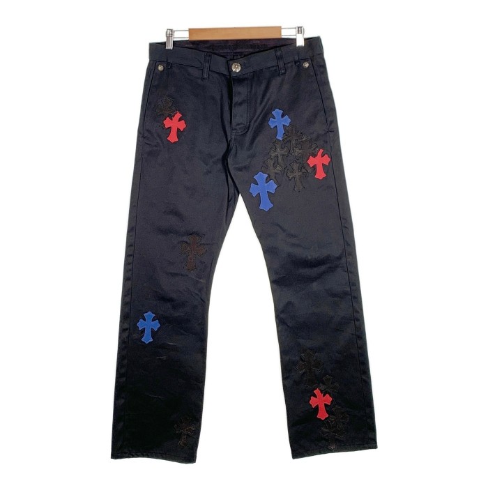 Chrome Hearts ϡ CHINO STRTLG FBRC  ȥ졼ȥѥ ᥿꡼ѥå ֥å Size 33š rf