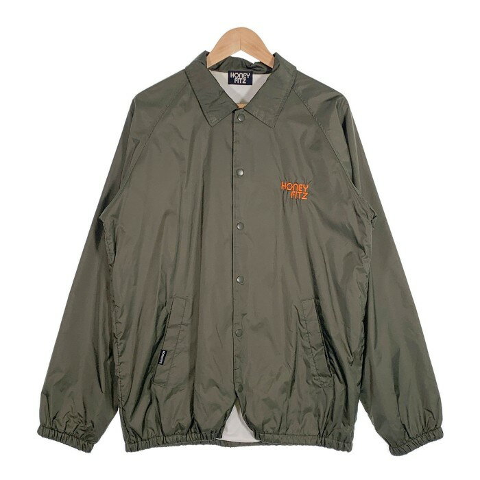 HONEY FITZ ハニーフィッツ HANDSOME COACH JACKET ナイロン コーチジャケット オリーブ HOF-0032 Size L【中古】 rf