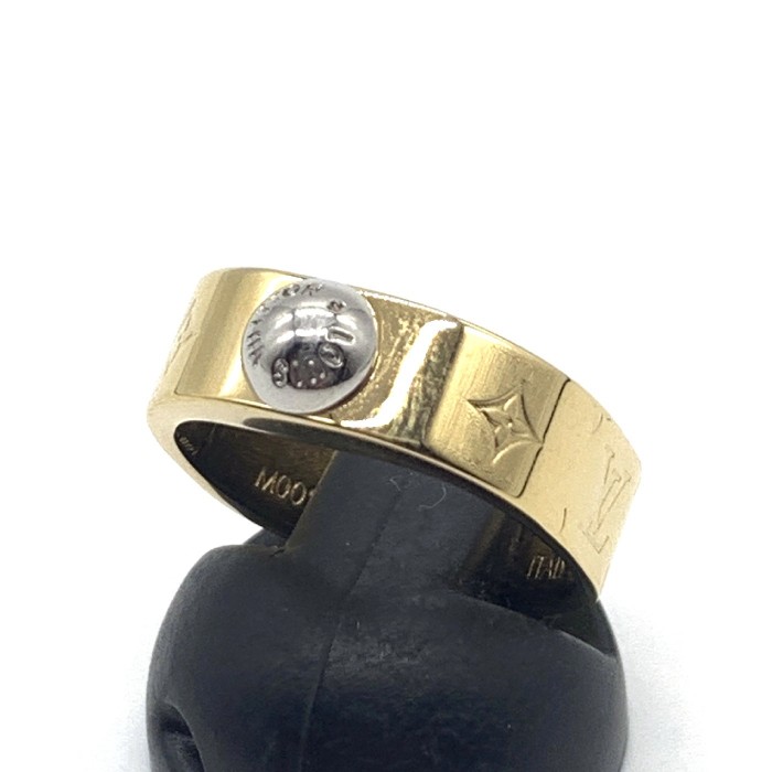 Louis Vuitton ルイヴィトン リング・ナノグラム M00210 ゴールド Size S (11号)【中古】 rf