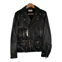 SAINT LAURENT PARIS サンローランパリ クラシックモーターサイクルジャケット ダブルライダース ブラック 484284 Y5YA2 22年 S...