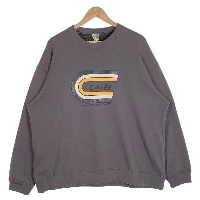 CALEE キャリー 21AW Bomber Heat Crew Neck Sweat ボンバーヒート クルーネックスウェットトレーナー グレー CL-21AW066 Size L【中古】 rf