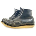 REDWING レッドウィング 8179 スクエア犬タグ モックトゥ ワークブーツ ブラック Size 8 1/2E (26.5cm)【中古】 rf