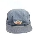 US古着 BOYNE CITY RAILROAD CAMPANY ピンストライプ ワークキャップ ブルー×ホワイト 【中古】 rm