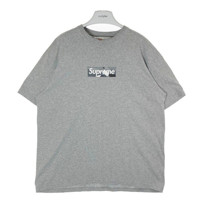 Supreme シュプリーム 21SS Emilio Pucci Box Logo Tee エミリオプッチ ボックスロゴ Tシャツ グレー sizeL 【中古】 rm