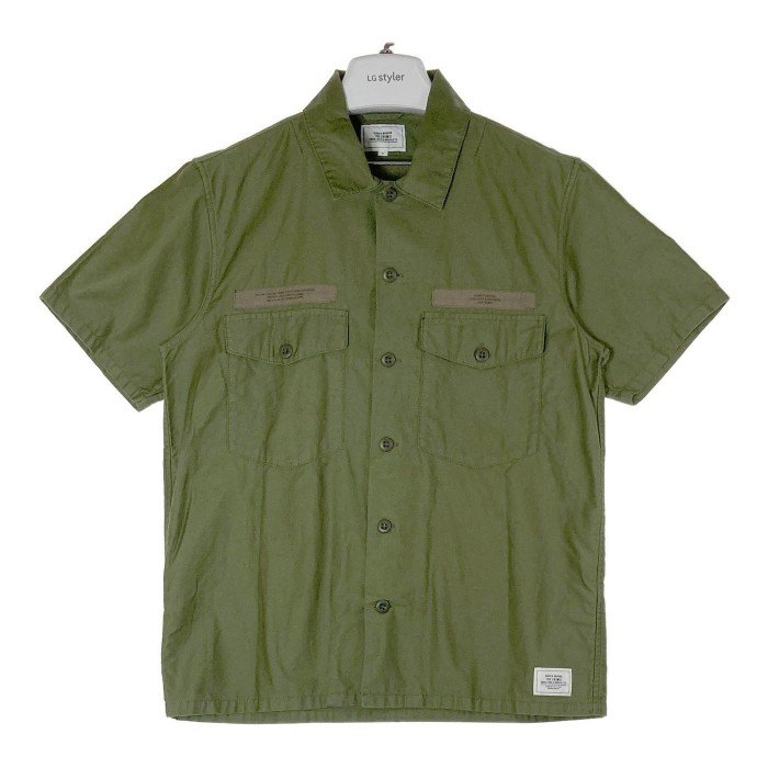THE CRIMIE クライミー 半袖 ミリタリーシャツ カーキ sizeM 【中古】 rm