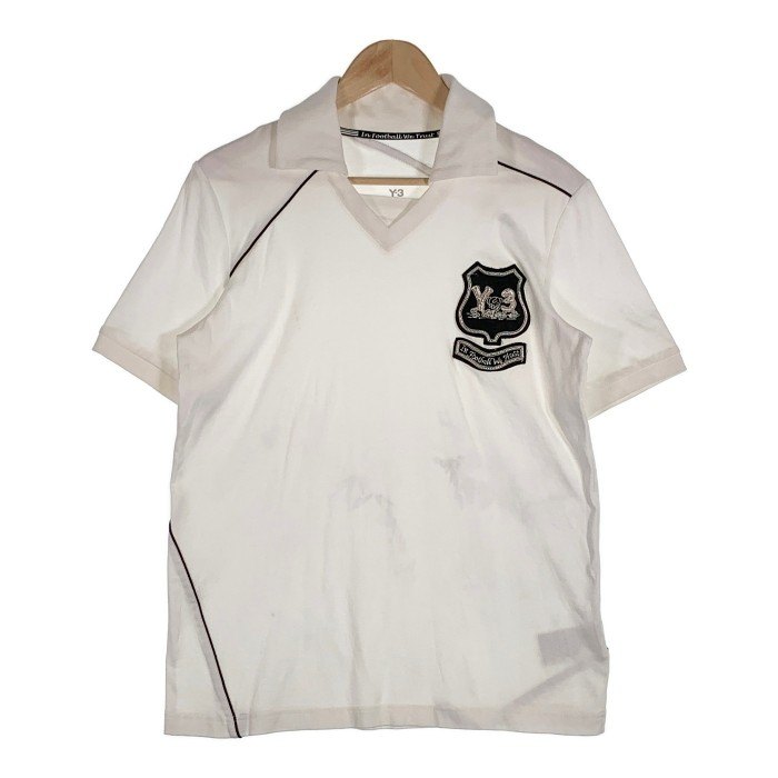 Y-3 ワイスリー ポロシャツ サッカーシャツ ホワイト ワッペン M34612 Size M rf