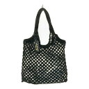 Anita bilardi アニタ ビラルディ かぎ編み メッシュ バッグ ブラック 【中古】 rm